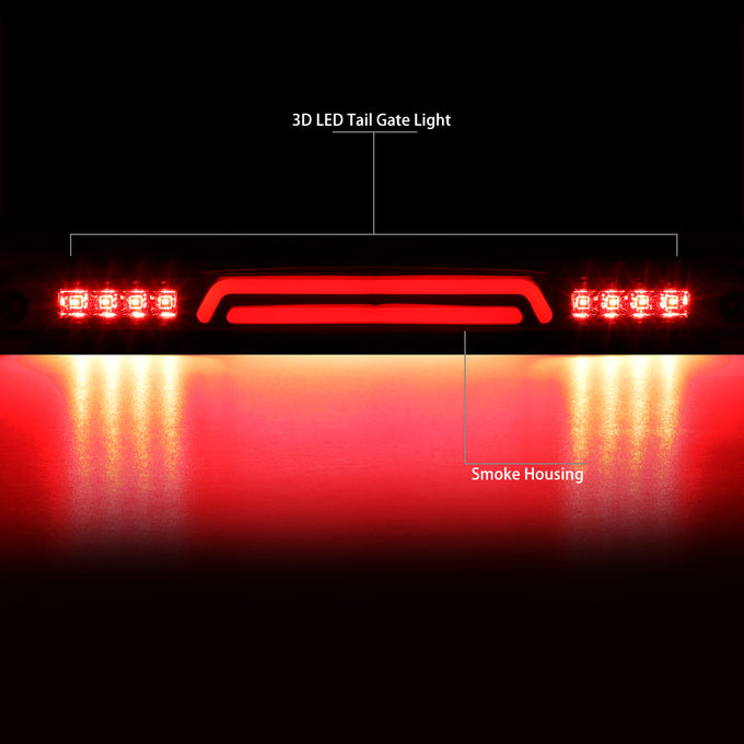 D-Motoring - 03-06 Dodge RamTailgate Lamp - 3D LED - Smoked Housing - Plug-n-Play - 2