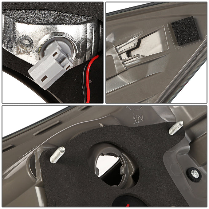 D-Motoring - Tail lights - LED DRL - Chrome Red Housing - Smoked Lens - Plug-n-Play - Pair - 14-16 Toyota Corolla Sedan - 3