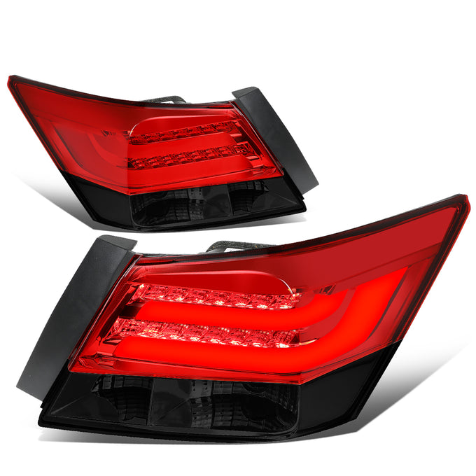 D-Motoring - Tail Lights - 3D LED Bar - Smoked Lens - Plug-n-Play - Pair - 08-12 Honda Accord 4-Dr Sedan - 1