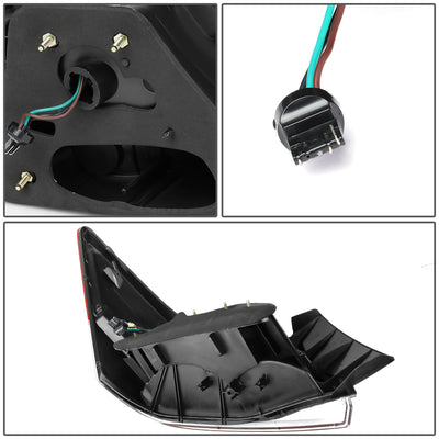 D-Motoring - Tail Lights - 3D LED Bar - Smoked Lens - Plug-n-Play - Pair - 08-12 Honda Accord 4-Dr Sedan - 5