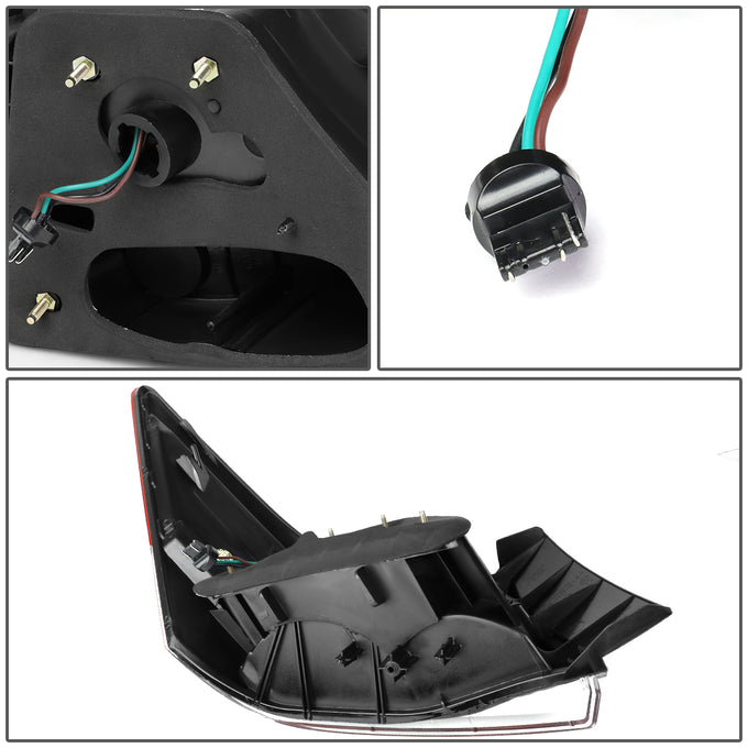D-Motoring - Tail Lights - 3D LED Bar - Smoked Lens - Plug-n-Play - Pair - 08-12 Honda Accord 4-Dr Sedan - 5