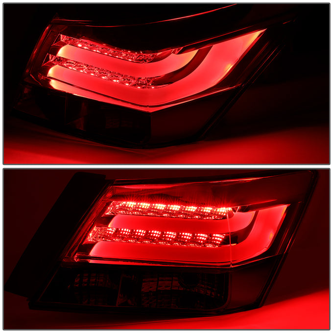 D-Motoring - Tail Lights - 3D LED Bar - Smoked Lens - Plug-n-Play - Pair - 08-12 Honda Accord 4-Dr Sedan - 3