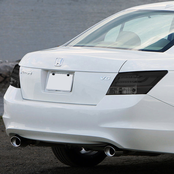 D-Motoring - 08-12 Honda Accord 4-Dr Sedan Tail Lights - 3D LED Bar - Smoked Lens - Plug-n-play - Pair - 7