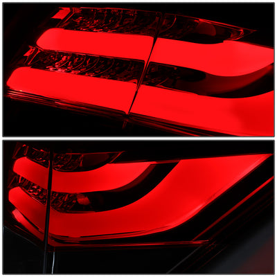 D-Motoring - 08-12 Honda Accord 4-Dr Sedan Tail Lights - 3D LED Bar - Smoked Lens - Plug-n-play - Pair - 4