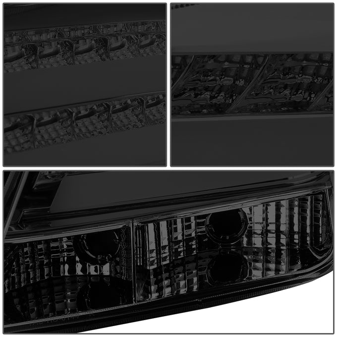 D-Motoring - 08-12 Honda Accord 4-Dr Sedan Tail Lights - 3D LED Bar - Smoked Lens - Plug-n-play - Pair - 5