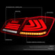 D-Motoring - Tail Lights - LED Turn Signal+3D Bar - Red Lens - Plug-n-Play - Pair - 13-15 Honda Accord 4-Dr Sedan - 2