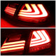 D-Motoring - Tail Lights - LED Turn Signal+3D Bar - Red Lens - Plug-n-Play - Pair - 13-15 Honda Accord 4-Dr Sedan - 3