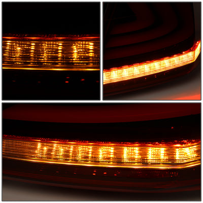 D-Motoring - Tail Lights - LED Turn Signal+3D Bar - Smoked Lens - Plug-n-Play - Pair - 13-15 Honda Accord 4-Dr Sedan - 4