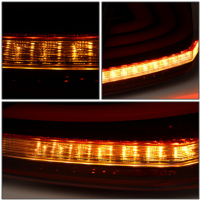 D-Motoring - Tail Lights - LED Turn Signal+3D Bar - Smoked Lens - Plug-n-Play - Pair - 13-15 Honda Accord 4-Dr Sedan - 4