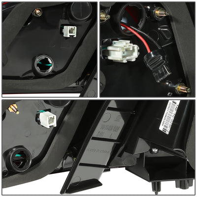 D-Motoring - Tail lights - Sequential LED Turn Signal+3D Bar - Smoked Lens - Plug-n-play - Pair - 13-15 Honda Accord 4-Dr Sedan - 5
