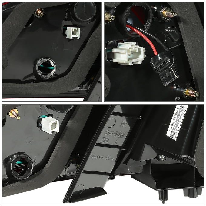 D-Motoring - Tail lights - Sequential LED Turn Signal+3D Bar - Smoked Lens - Plug-n-play - Pair - 13-15 Honda Accord 4-Dr Sedan - 5