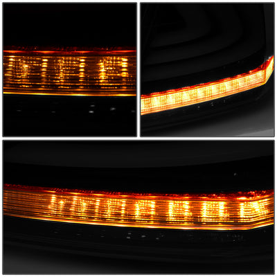 D-Motoring - Tail lights - Sequential LED Turn Signal+3D Bar - Smoked Lens - Plug-n-play - Pair - 13-15 Honda Accord 4-Dr Sedan - 4