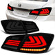 LED Sequential Turn Signal Tail Lights (Smoked) <br>13-15 Honda Accord Sedan