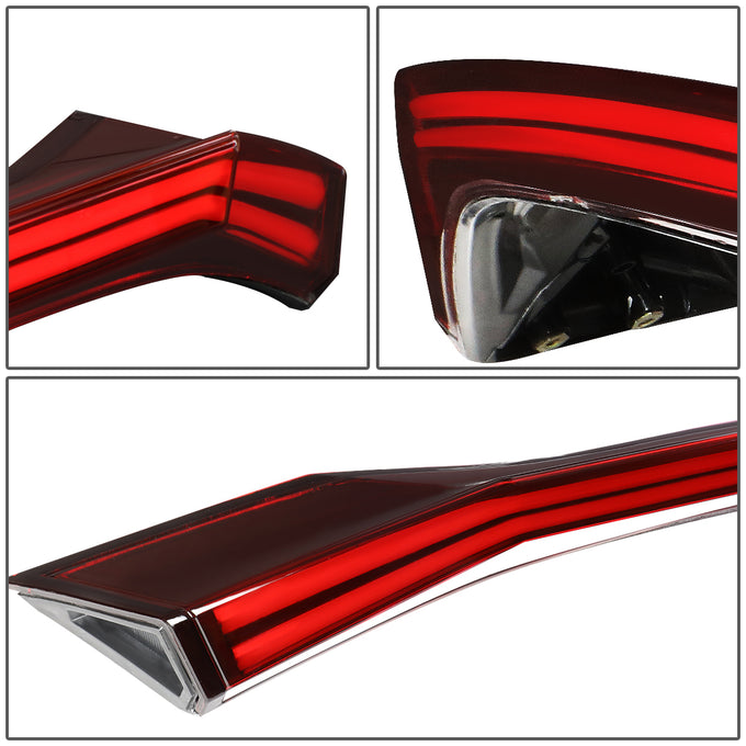 D-Motoring - Tail lights - 3D LED Bar - Red - Plug-n-play - 16-18 Honda Civic 4-Dr Sedan - 4