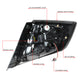 D-Motoring - 16-18 Honda Civic 4-Dr Sedan Tail Lights - 3D LED Bar - Smoked Clear Lens - Plug-n-play - Pair - 6