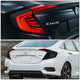 D-Motoring - 16-18 Honda Civic 4-Dr Sedan Tail Lights - 3D LED Bar - Smoked Clear Lens - Plug-n-play - Pair - 7