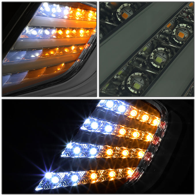 D-Motoring - 16-18 Honda Civic 4-Dr Sedan Tail Lights - 3D LED Bar - Smoked Clear Lens - Plug-n-play - Pair - 5