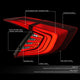 D-Motoring - Tail Lights - 3D LED Bar - Smoked Lens - Plug-n-Play - Pair - 16-18 Honda Civic 4-Dr Sedan - 2