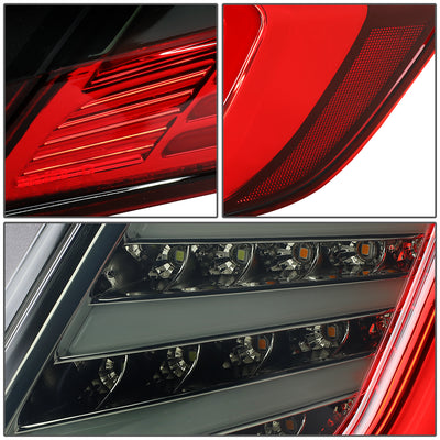 D-Motoring - Tail Lights - 3D LED Bar - Smoked Lens - Plug-n-Play - Pair - 16-18 Honda Civic 4-Dr Sedan - 5