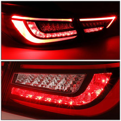 11-13 Hyundai Elantra Sedan Tail Lights - LED Sequential Turn Signal - Red Lens - Plug-n-play - Pair - 4