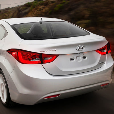 D-Motoring - Tail Lights - 3D LED Bar - Red Lens - Plug-n-Play - Pair - 11-13 Hyundai Elantra Sedan - 7