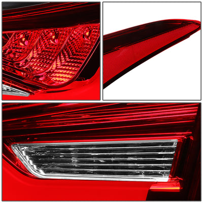 D-Motoring - Tail Lights - 3D LED Bar - Red Lens - Plug-n-Play - Pair - 11-13 Hyundai Elantra Sedan - 5