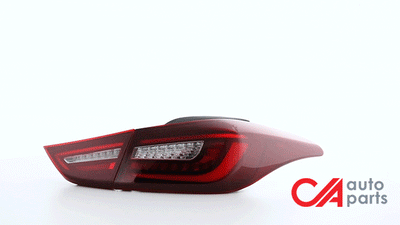 LED Sequential Turn Signal Tail Lights (Red) <br>11-13 Hyundai Elantra Sedan