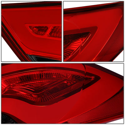 D-Motoring - Tail Lights - 3D LED Bar - Red Lens - Plug-n-Play - Pair - 11-14 Hyundai Sonata - 4