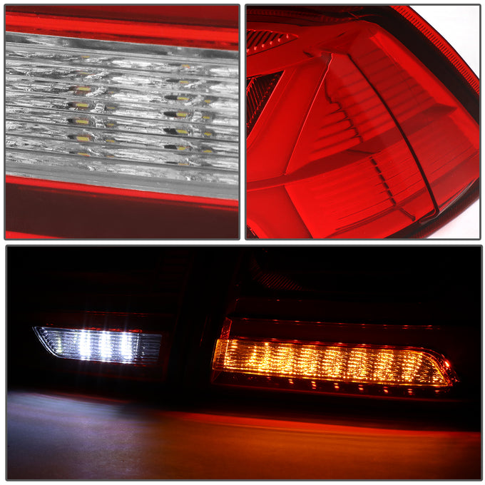 D-Motoring - Tail Lights - Sequential LED Turn Signal - Red Lens - Plug-n-Play - Pair - 8-17 Mitsubishi Lancer & EVO Sedan - 4