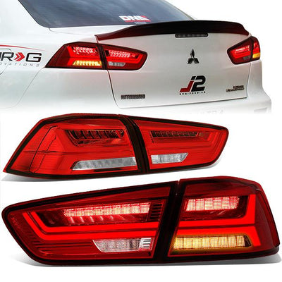 LED Sequential Turn Signal Tail Lights (Red) <br>08-17 MIT Lancer & EVO Sedan