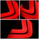 D-Motoring - Tail Lights - 3D LED Bar - Red Lens - Plug-n-Play - Pair - 98-11 Ford Crown Victoria - 4