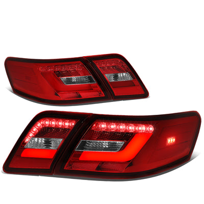 D-Motoring - Tail Lights - 3D LED Bar - Red Lens - Plug-n-Play - Pair - 10-11 Toyota Camry - 1