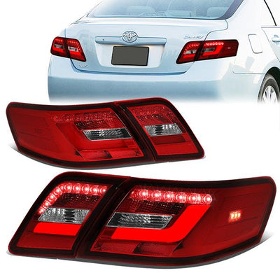 LED Bar Brake Tail Lights (Red,Clear) <br>10-11 Toyota Camry