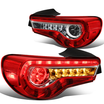 LED Sequential Turn Signal Tail Lights (Red) <br>13-16 Subaru BRZ 13-19 Scion FR-S Toyota 86