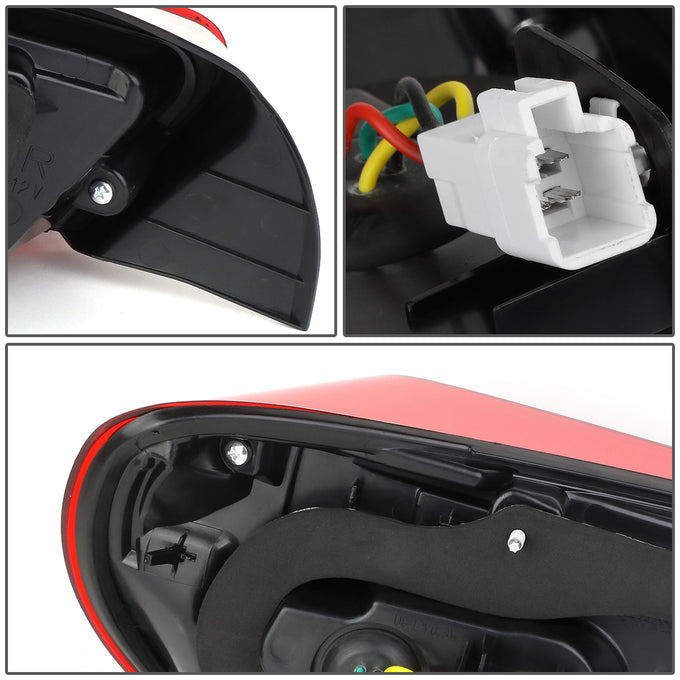 D-Motoring - 13-18 Scion Fr-S Toyota 86 Tail Lights - Sequential LED Turn Signal - Red Lens - Plug-n-play - Pair - 4
