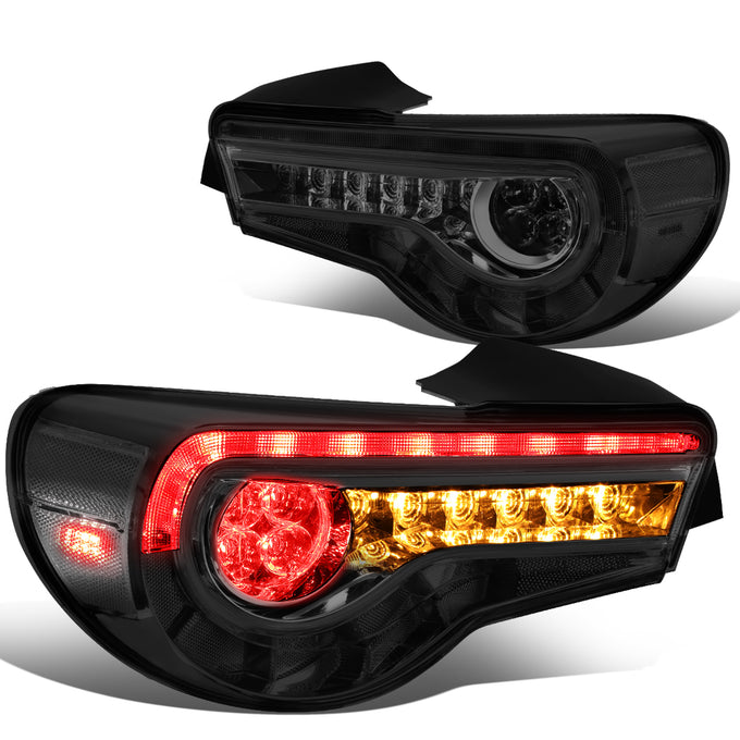 LED Sequential Turn Signal Tail Lights (Smoked) <br>13-16 Subaru BRZ 13-19 Scion FR-S Toyota 86