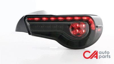 LED Sequential Turn Signal Tail Lights (Smoked) <br>13-16 Subaru BRZ 13-19 Scion FR-S Toyota 86