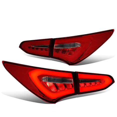 LED Tube Bar Brake Tail Lights (Red) <br>13-16 Hyundai Santa Fe
