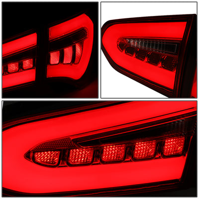 D-Motoring - 13-16 Hyundai Santa Fe Tail Lights - 3D LED Tube Bar - Red Lens - Plug-n-play - Pair - 4