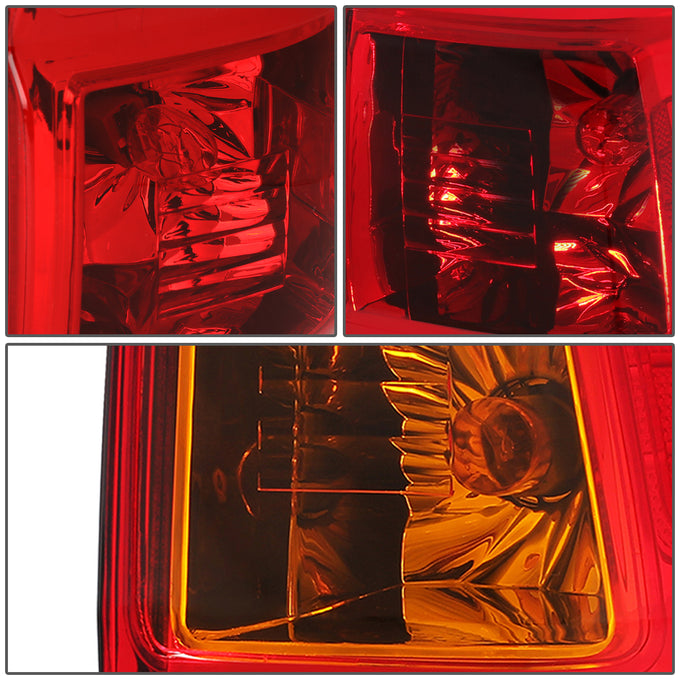 D-Motoring - 03-09 Lexus GX470 Tail Lights - Red Lens - Amber Conner - Plug-n-play - Pair - 5