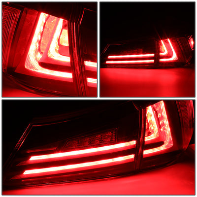 D-Motoring - 06-13 Lexus IS250 IS350 Sedan Tail Lights - Full LED 3D Strip/Brake/Reverse - Red / Clear Lens - Plug-n-play - Pair - 3