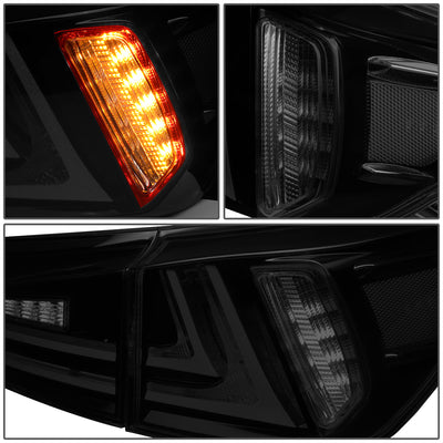 D-Motoring - 06-13 Lexus IS250 IS350 Sedan Tail Lights - Full LED 3D Strip/Brake/Reverse - Smoked Lens - Plug-n-play - Pair - 4