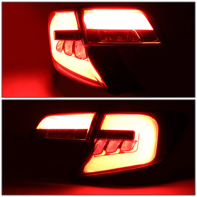 D-Motoring - 12-14 Toyota Camry Tail Lights - 3D LED Bar - Smoked Lens - Plug-n-play - Pair - 4