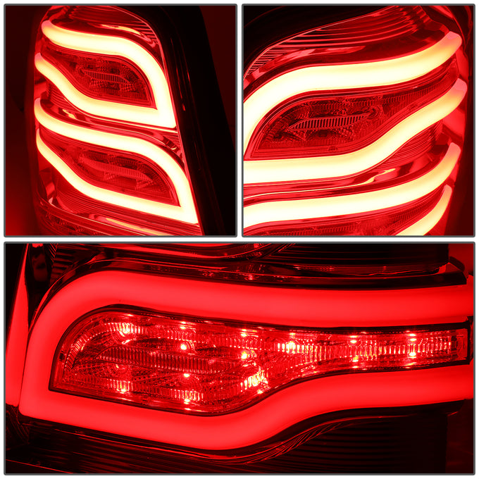 D-Motoring - 01-07 Toyota Highlander Tail Lights - Full LED+3D Tube Bar - Red / Clear Lens - Plug-n-play - Pair - 4