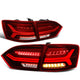 LED Sequential Turn Signal Tail Lights (Red) <br>11-14 Volkswagen Jetta Sedan