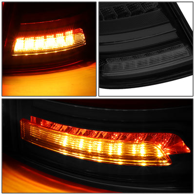 D-Motoring - 11-17 Volkswagen Jetta Sedan Tail Lights - Full LED+3D Strip+Chasing Turn Signal - Smoked Lens - Plug-n-play - Pair - 5
