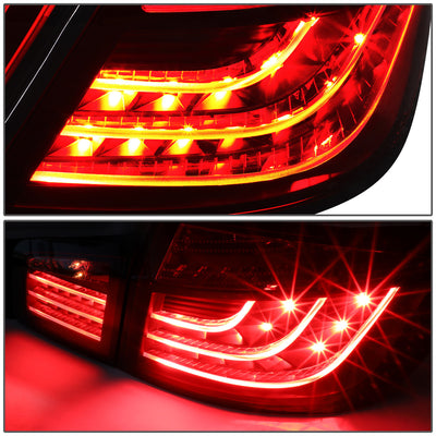 D-Motoring - Tail lights - 3D LED - Red Housing - Clear Lens - Plug-n-Play - Pair - BMW 528i & XDrive / 530i / 535i & XDrive / 550i & XDrive / M5 - 3