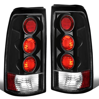 D-Motoring - Tail lights - Black Housing - Plug-n-Play - Pair - Chevy Silverado 1500(HD) / 2500(HD) / 3500(HD) / Sierra 1500(HD) / 2500(HD) - 1