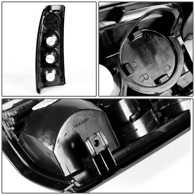 D-Motoring - Tail lights - Black Housing - Plug-n-Play - Pair - Chevy Silverado 1500(HD) / 2500(HD) / 3500(HD) / Sierra 1500(HD) / 2500(HD) - 4