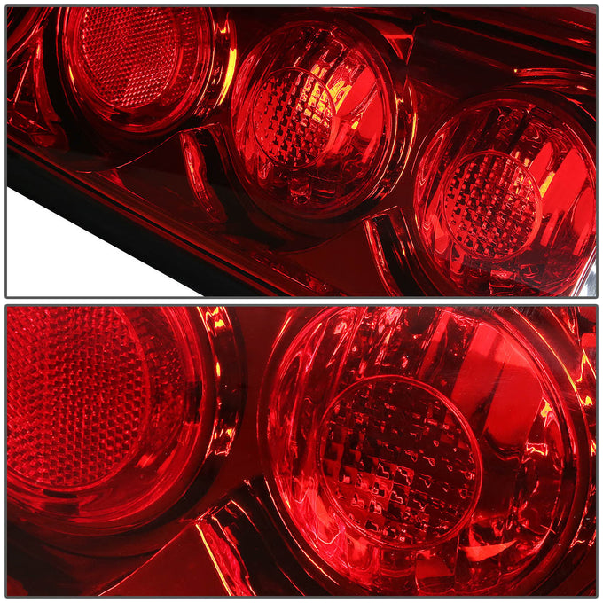 D-Motoring - Tail lights - Chrome Housing - Red Lens - Plug-n-Play - Pair - Chevy Silverado 1500(HD) / 2500(HD) / 3500(HD) / Sierra 1500(HD) / 2500(HD) - 2
